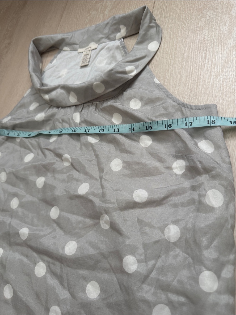 ✨ J. Crew Gray and White Polka Dot Halter Tank - Picture 3 of 8